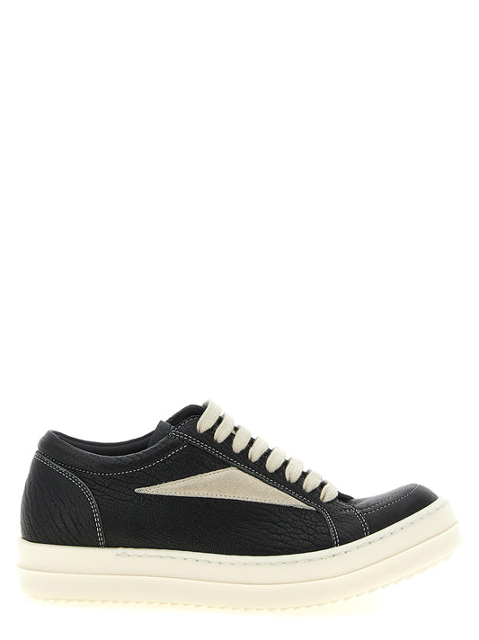 Sneakers by Rick Owens for women in suede lamb leather bicolour, black & white features an timeless silhouette from the Women's Low Top Suede Lamb Leather Sneakers collection, showcasing a signature low-top style with an timeless finish.