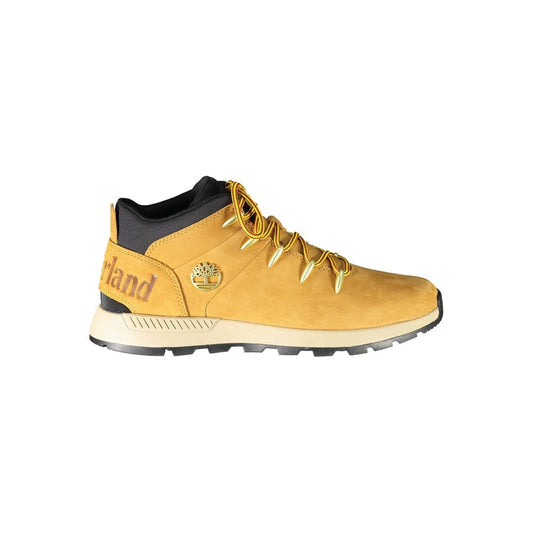 Lace-Up Boots by Timberland for men in synthetic leather beige features an effortless chic silhouette from the Men's Synthetic Leather Lace-Up Boots collection, showcasing a effortless chic and refined for an effortless chic look.