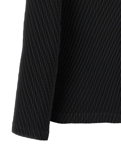 Issey Miyake Black Polyester Cardigan