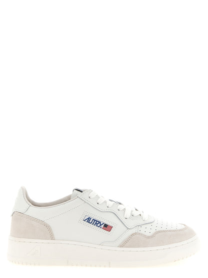 Autry White Cowhide Low Top Sneakers