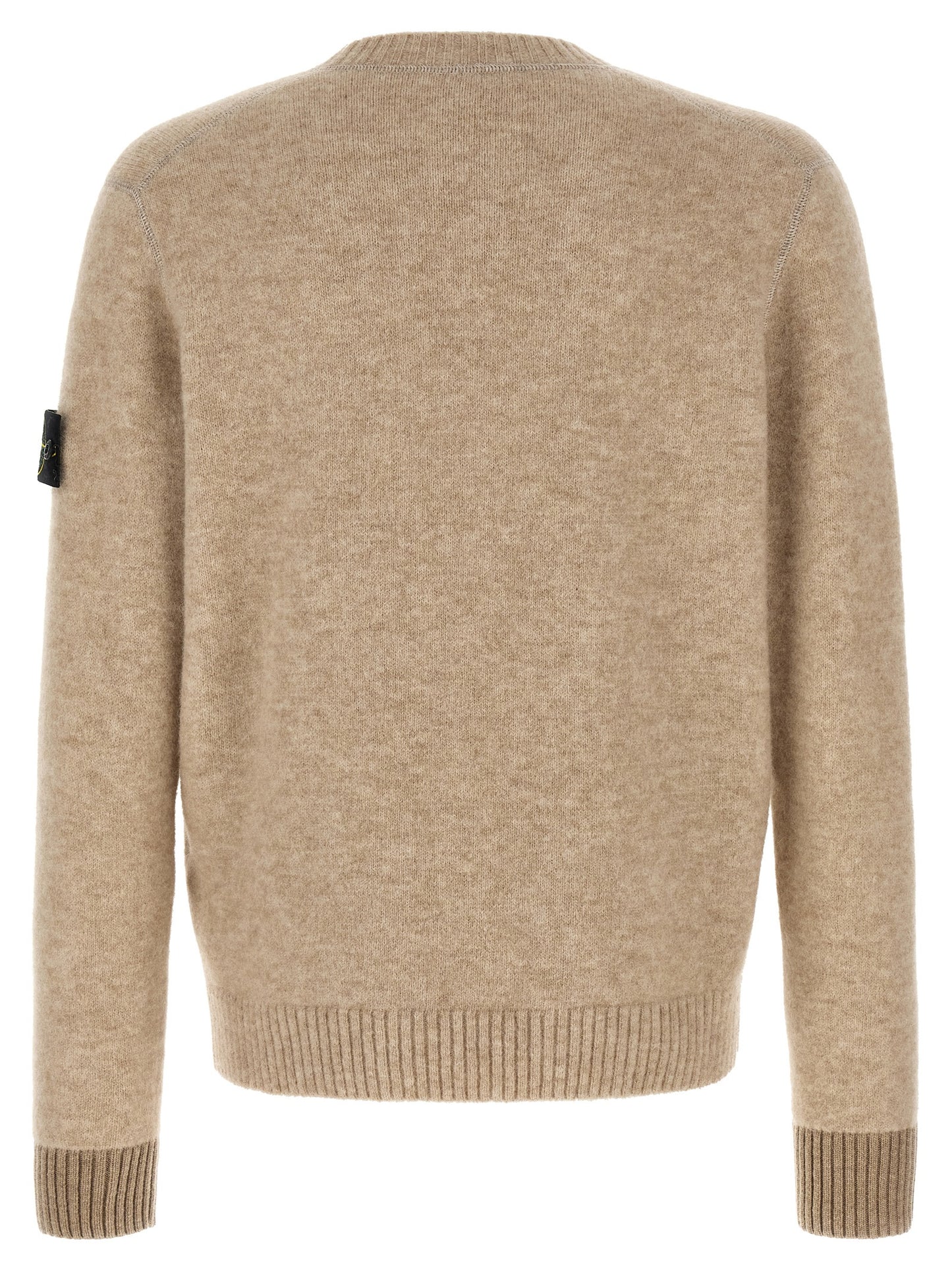Stone Island Beige Wool Cardigan