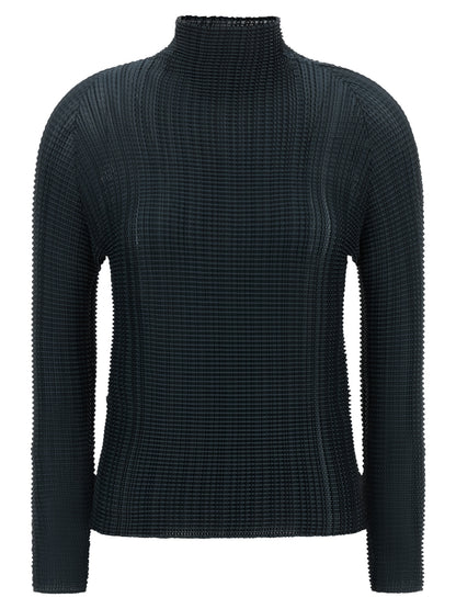 Issey Miyake Blue Polyester Cardigan