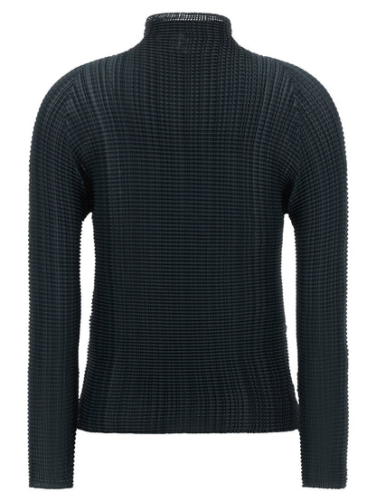 Issey Miyake Blue Polyester Cardigan