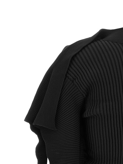 Issey Miyake Black Polyester Blouse