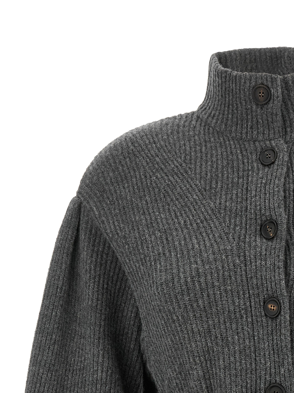 Brunello Cucinelli Gray Virgin Wool Cardigan