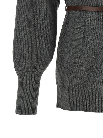 Brunello Cucinelli Gray Virgin Wool Cardigan