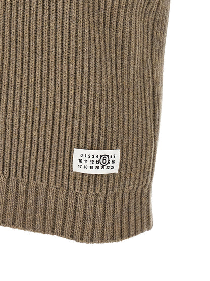 MM6 Maison Margiela Beige Wool Sleeveles Sweater