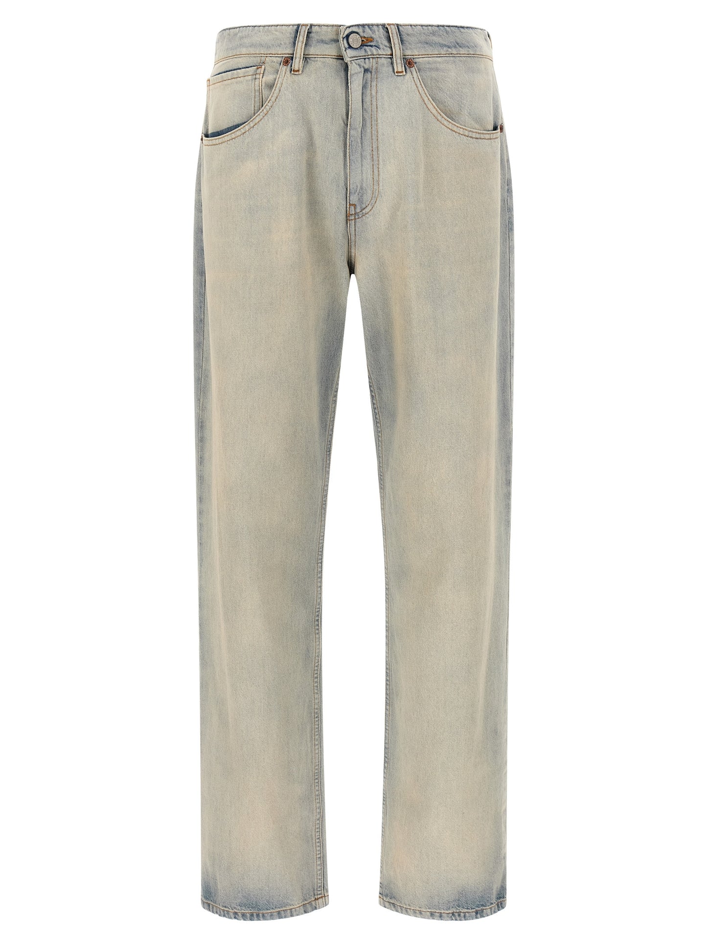 MM6 Maison Margiela Blue Cotton Relaxed Fit Jeans