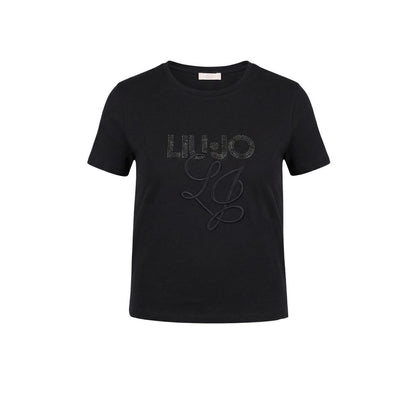 Liu Jo Black Cotton T-Shirt