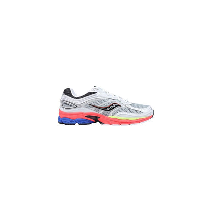 Athletic Sneakers by Saucony for men in synthetic mesh bicolour showcases a architectural silhouette, artfully capturing the essence of the City Men's Athletic Synthetic Mesh Sneakers with its signature architectural athletic style construction.