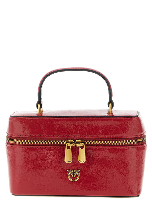 PINKO Red Calfskin Crossbody Bag