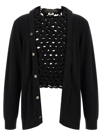 Comme Des Garçons Black Wool Cardigan