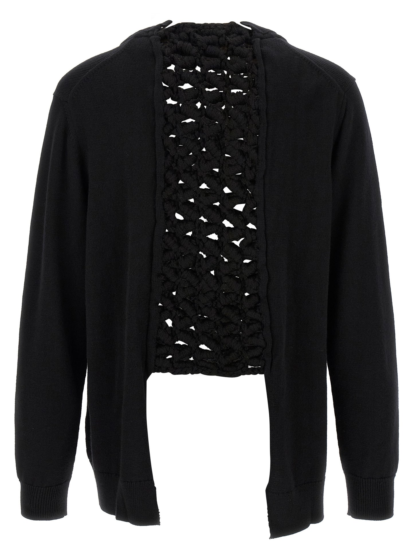 Comme Des Garçons Black Wool Cardigan