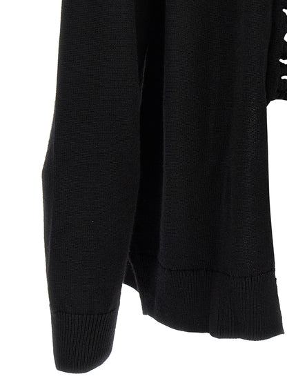 Comme Des Garçons Black Wool Cardigan