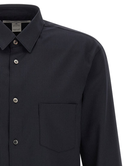 Comme Des Garçons Blue Polyester Blouse