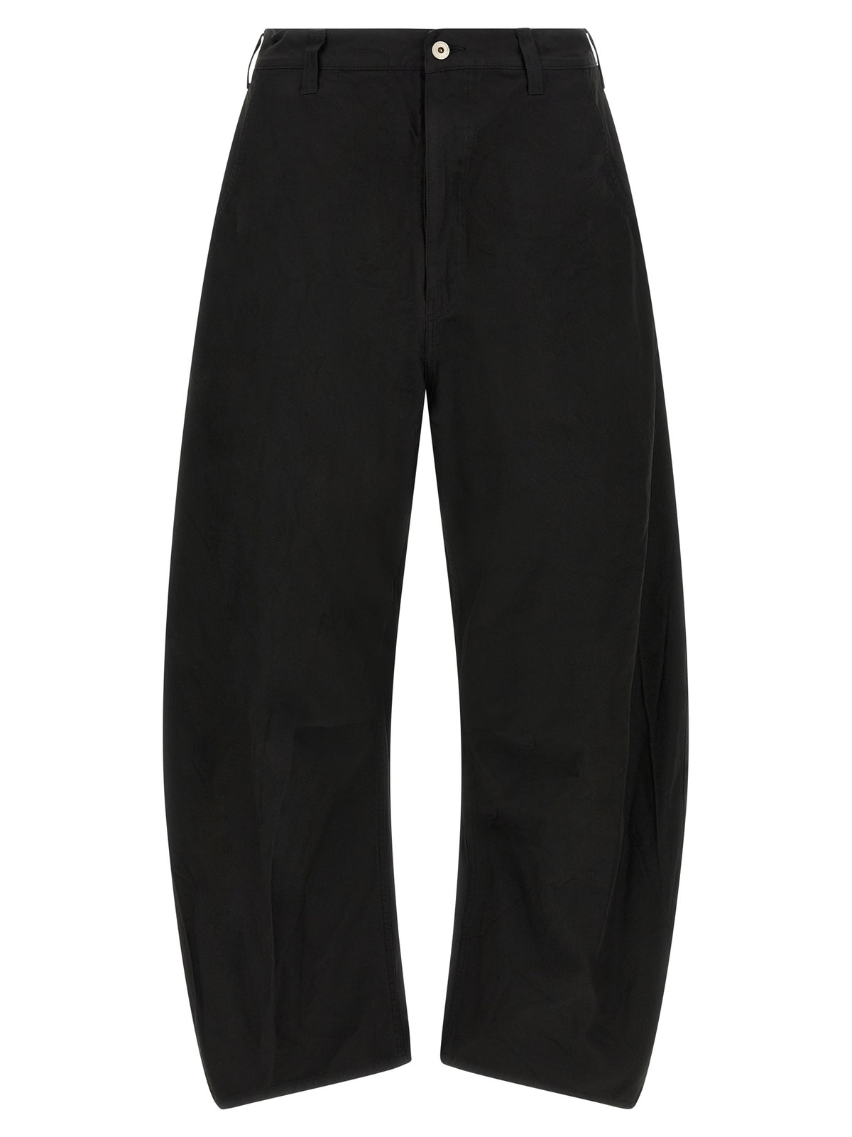 Trousers by Comme Des Garçons for men in polyester black features a tailored silhouette with a tailored relaxed-fit & wide, defined by its long and a sophisticated .