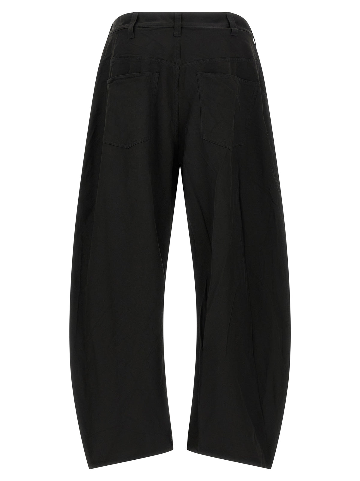 Trousers by Comme Des Garçons for men in polyester black features a artisanal silhouette, showcasing a sophisticated relaxed-fit & wide with a long and for a artisanal finish.