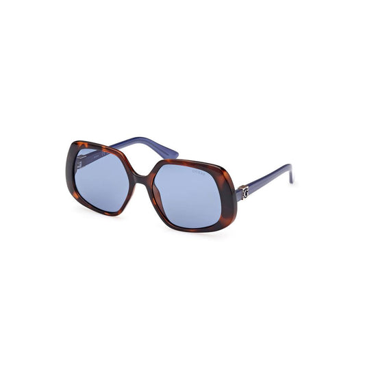 Sunglasses by Guess Jeans for women in virgin wool & silk and brown featuring an stylish square frame design with a sophisticated brown coloured frame finish and high-performance .
