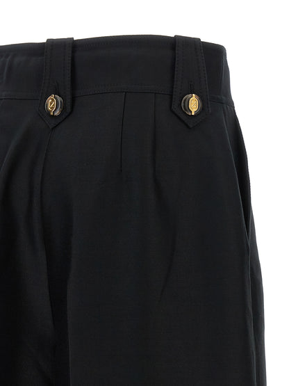 Zimmermann Black Wool Cropped Pants