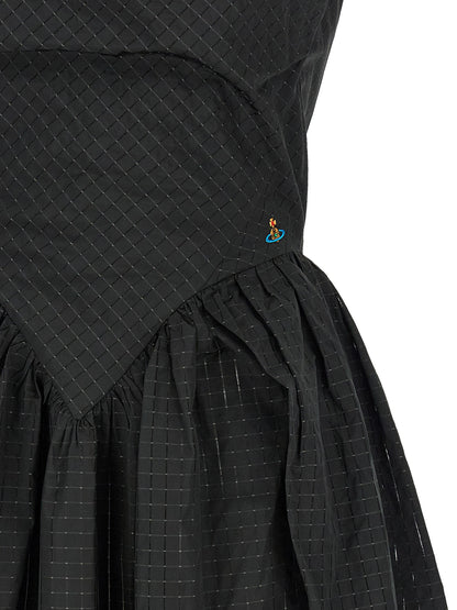 Vivienne Westwood Black Polyester Midi Dress