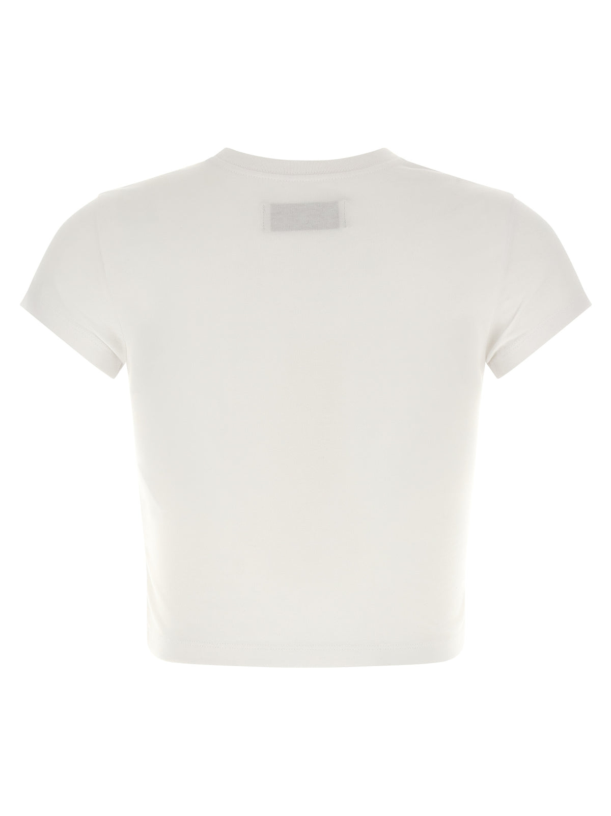T-Shirt by Vivienne Westwood for women in cotton gold, white & print showcases a chic silhouette, artfully detailed with a chic and for a chic finish.