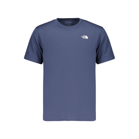 T-Shirt by The North Face for men in cotton polyester blue features a plush silhouette, showcasing a sophisticated crew neckline and for a truly plush finish.