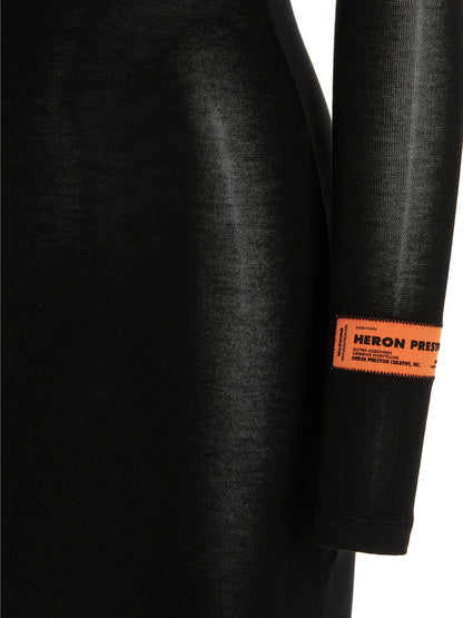Heron Preston Black Polyester Short Dress