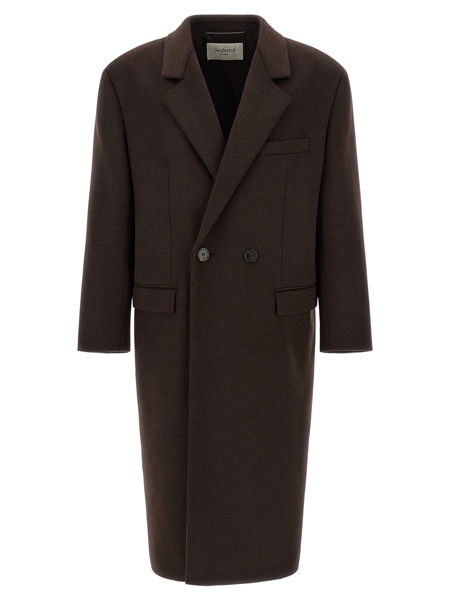 Saint Laurent Brown Wool Coat