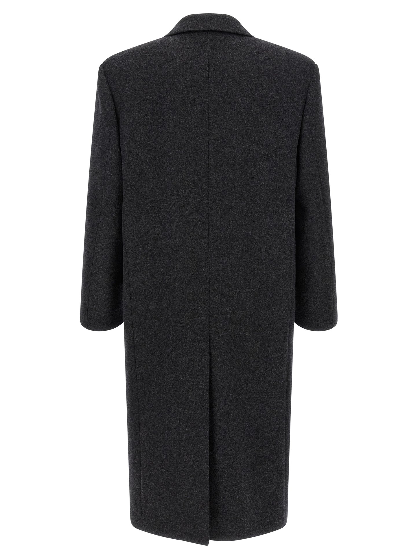 Saint Laurent Gray Wool Coat