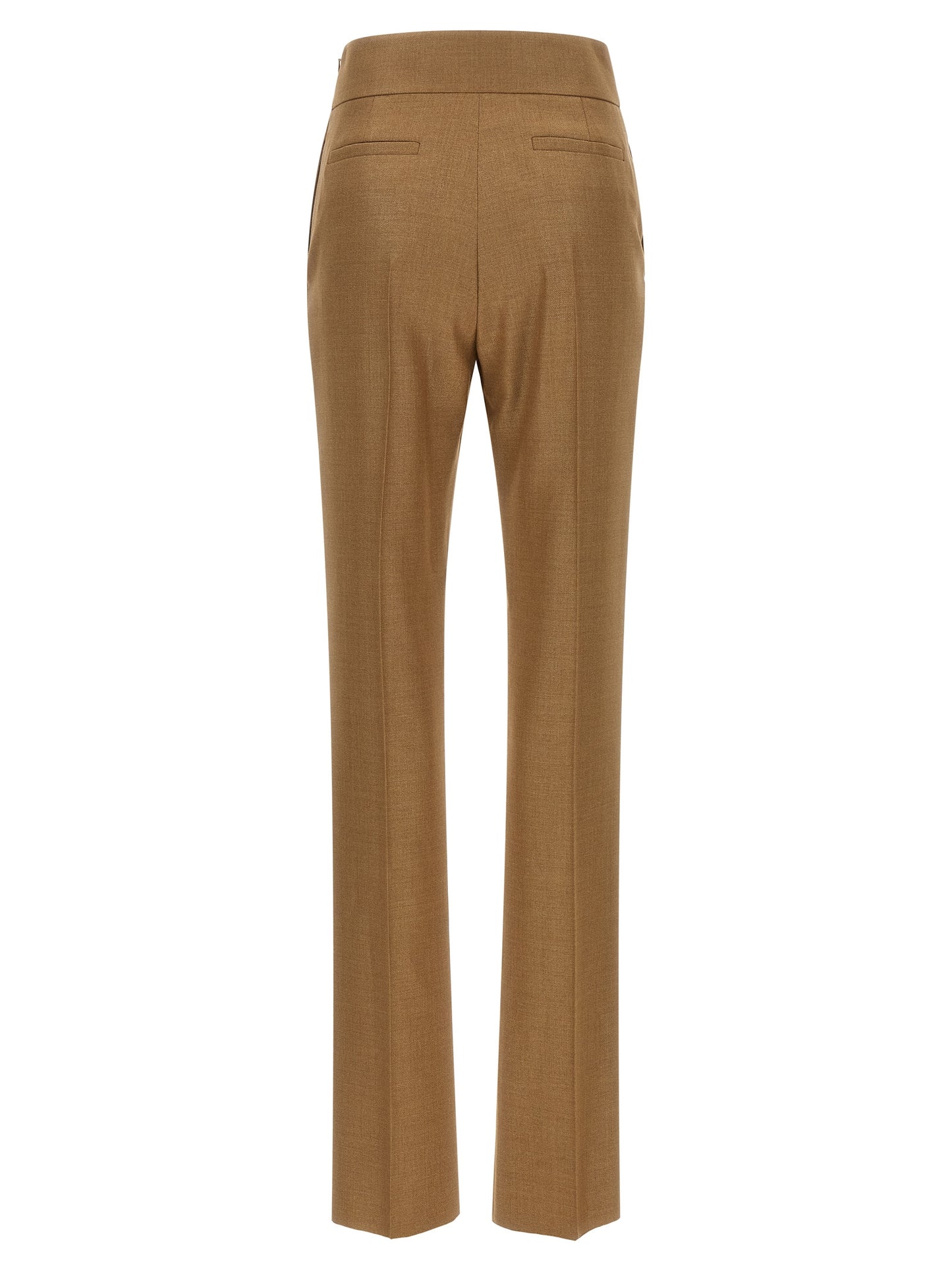 Valentino Garavani Beige Virgin Wool Dress Pants