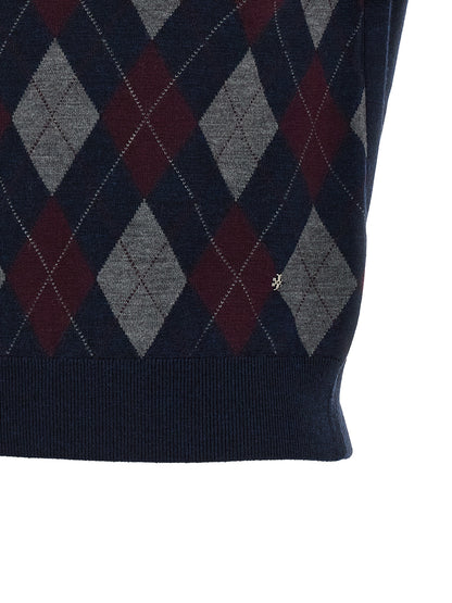 Tory Burch Blue Wool Cardigan