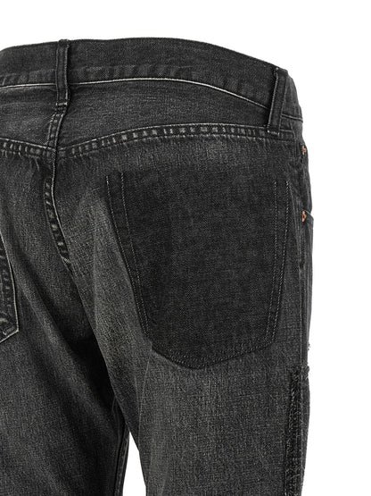 Junya Watanabe Black Cotton Flared Jeans