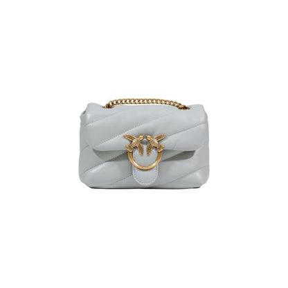 PINKO Gray Leather Handbag