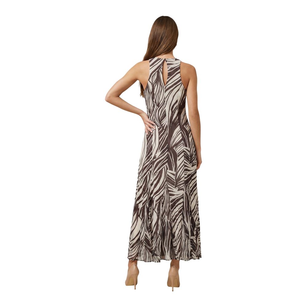 Guess Brown Polyester Long Dress