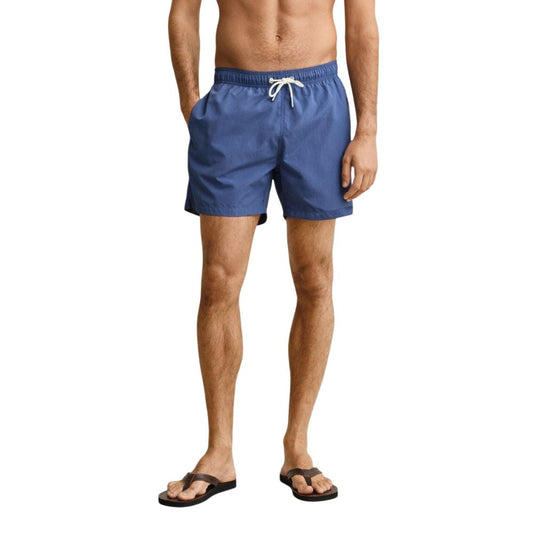 Swim Shorts by Gant for men in polyamide & mesh blue features a refined silhouette, showcasing the premium design of this Men's Polyamide & Mesh Swim Shorts.
