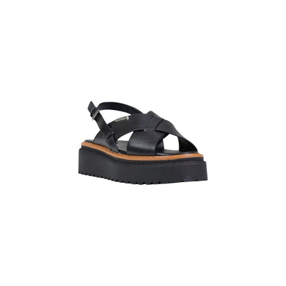 Liu Jo Black Leather Platform Sandals