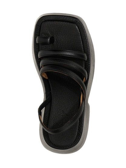 Marsell Black Calfskin Stiletto Heel Sandals