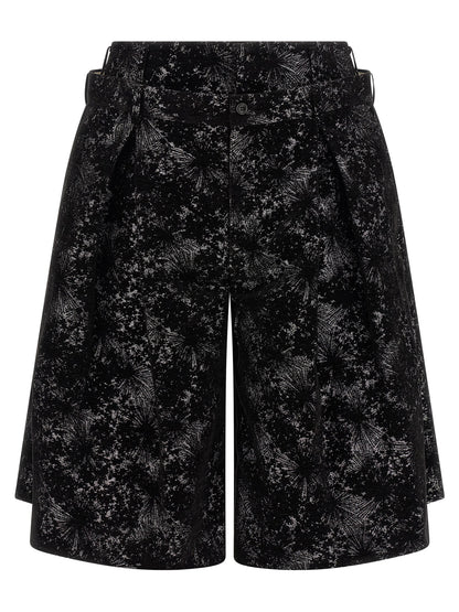 Comme Des Garçons Black Polyester Bermuda Shorts