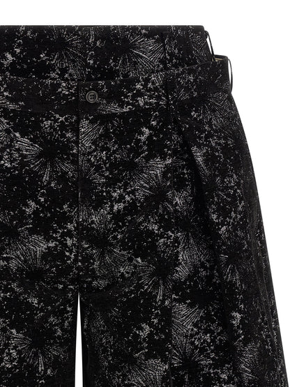 Comme Des Garçons Black Polyester Bermuda Shorts