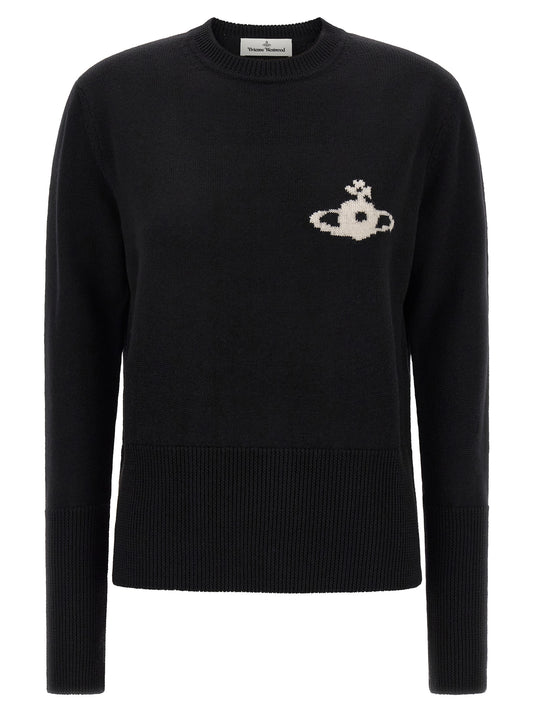 Vivienne Westwood Orb Women's Wide Wool Cardigan - Black Patterned