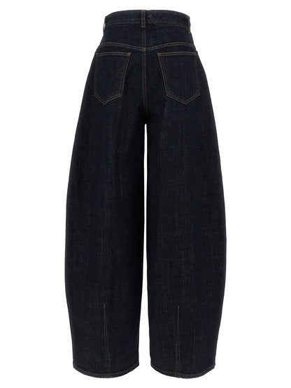 Jacquemus Blue Cotton High-Waisted Jean