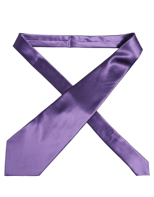 Necktie by Dolce & Gabbana for men in silk satin purple features an stately silhouette that beautifully highlights the sophisticated style of the Silk Satin Necktie.