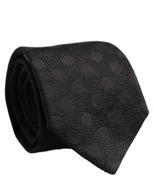 Necktie by Dolce & Gabbana for men in polyester & silk black, patterned & jacquard features an effortlessly chic silhouette, showcasing a sophisticated effortlessly chic finish from the signature Polyester & Silk Necktie collection.