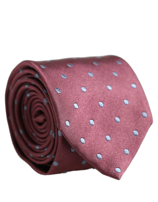 Necktie by Dolce & Gabbana for men in silk blue, maroon, red & patterned features a sun-drenched silhouette, showcasing the sun-drenched design of this Silk Necktie with a sun-drenched finish.