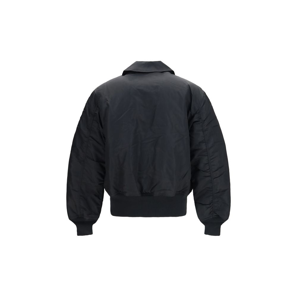 ALPHA INDUSTRIES Black Polyester Bomber