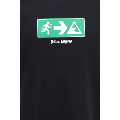 Palm Angels Black Cotton T-Shirt
