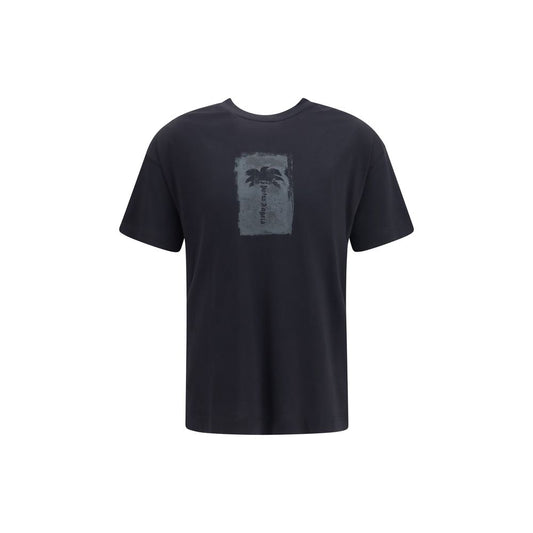 T-Shirt by Palm Angels for men in cotton black & print features an on trend silhouette, perfectly showcasing a on trend short-sleeve and crew neckline for an elevated aesthetic.