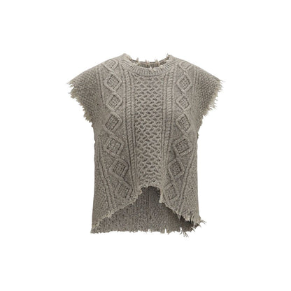 R13 Beige Wool Oves Aries Sleeveles Sweater