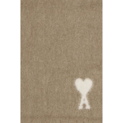Ami Paris Beige Alpaca Vicugna Pacos Scarf