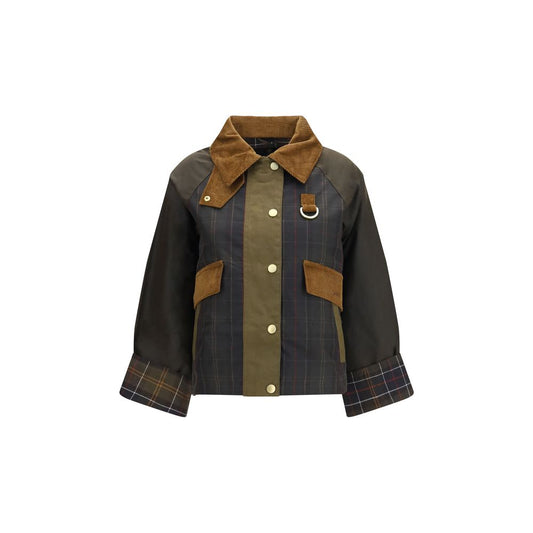 Barbour Women's Blouson Cotton Windbreaker Jacket - Brown Tartan Signature